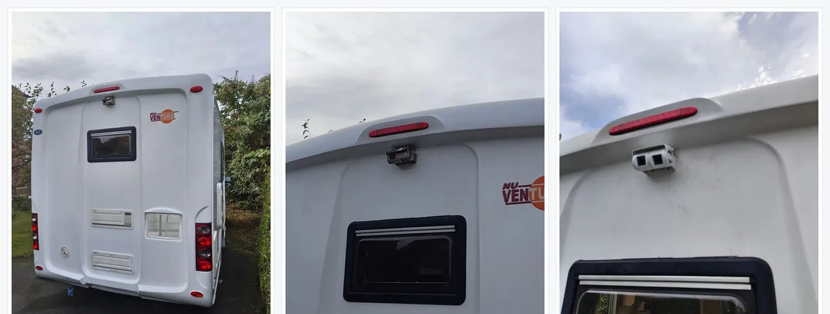 Replacing the rear camera on a motorhome in Newcastle, mounted above the rear window under the brake light